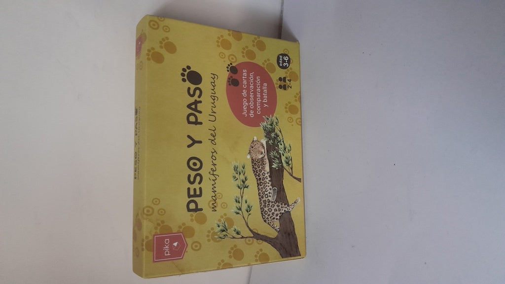 PESO Y PASO MAMIFEROS DEL URUGUAY JUEGO DE CARTAS