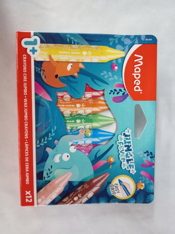 CRAYONES CERA JUMBO  JUNGLE FEVER X12