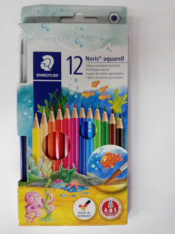 LÁPICES COLORES  ACUARELABLES CON ABS X12..