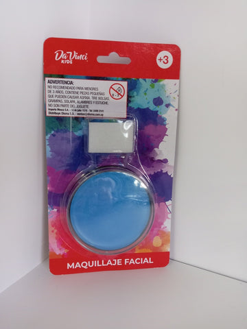 MAQUILLAJE FACIAL COLOR CELESTE