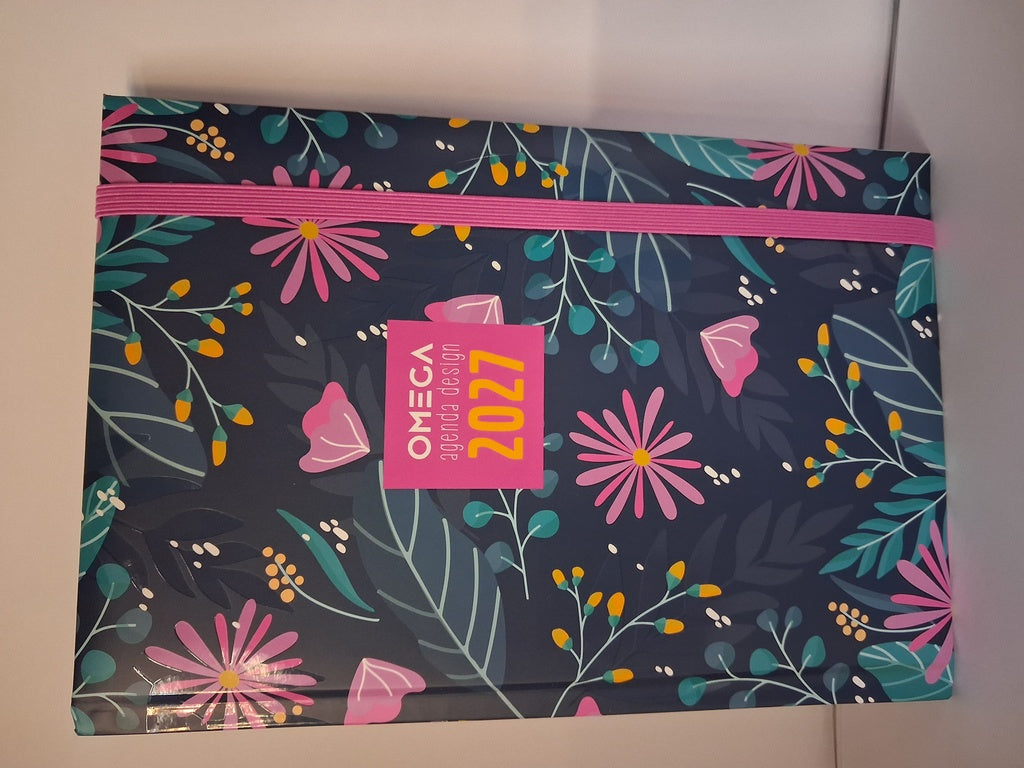 AGENDA 2027 OMEGA FLORAL NEGRA