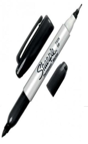 Marcador  sharpie negro doble punta