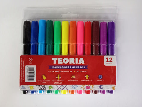 Marcadores  x12 gruesos Teoria