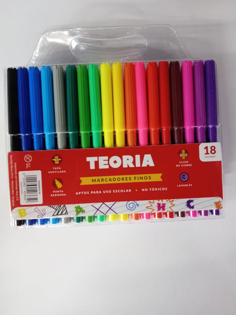 MARCADORES FINOS X 18