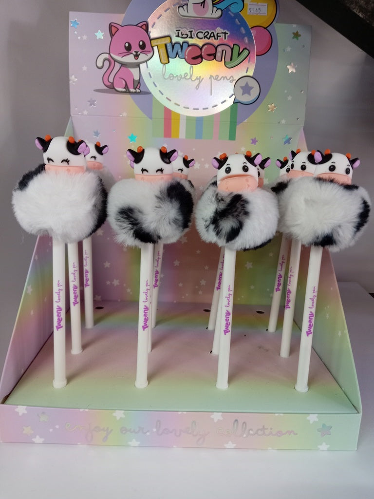 BOLIGRAFO BORRABLE TWEENY  COW POMPOM