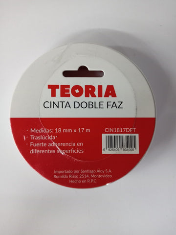 *CINTA DOBLE FAZ 18mm x 17mts ..