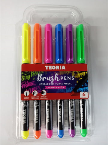 MARCADORES PINCEL X6 NEON