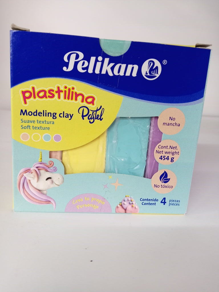 PLASTILINA C/4 BARRAS PASTEL