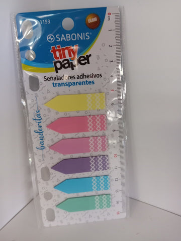 Banderitas transparentes flecha