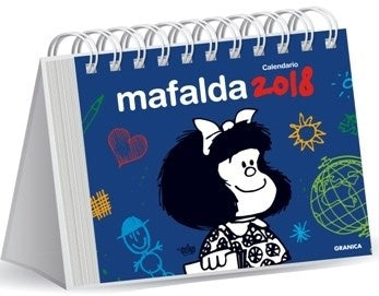 MAFALDA 2018 AZUL CALENDARIO ESCRITORIO