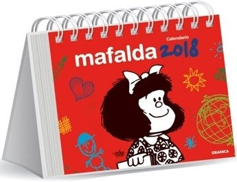 MAFALDA 2018 ROJO CALENDARIO ESCRITORIO