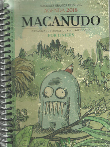 AGENDA MACANUDO 2018 ANILLADA OLGA