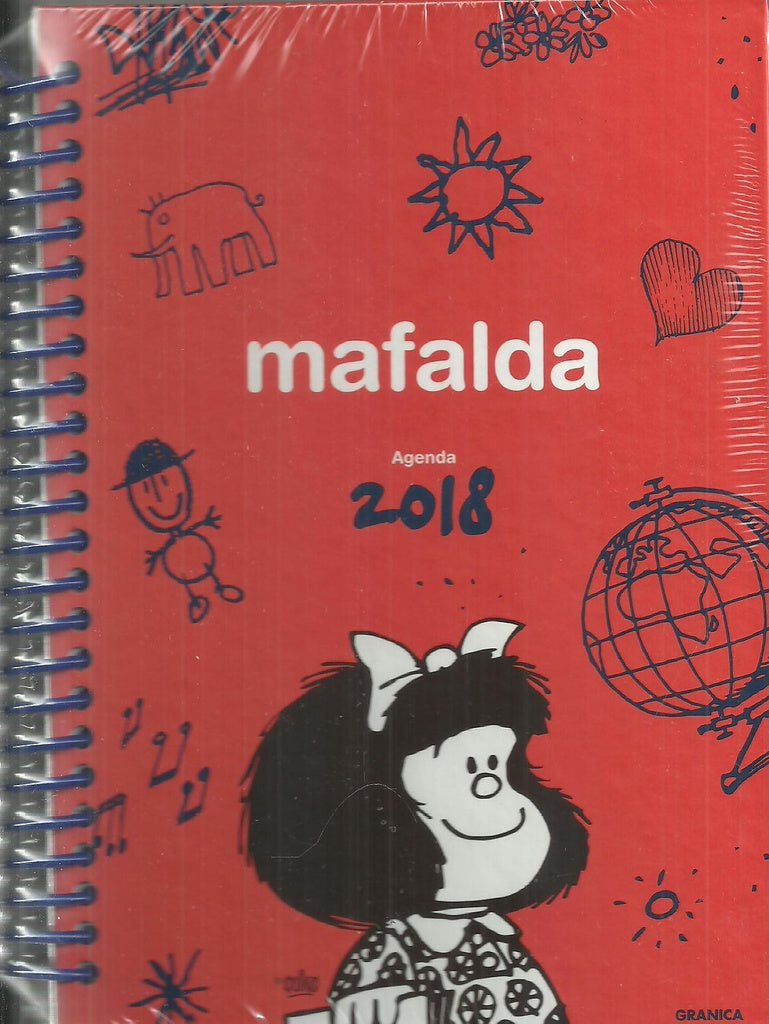 AGENDA MAFALDA 2018 ANILLADA ROJA