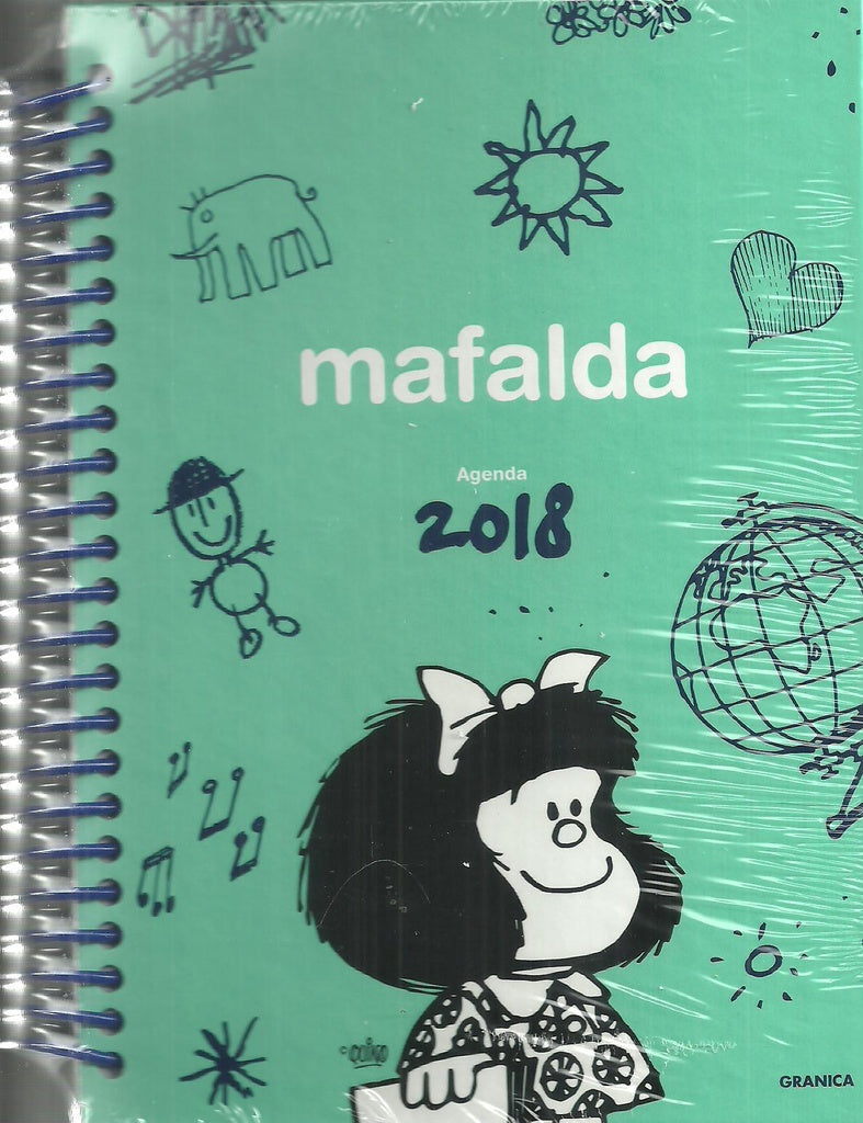 AGENDA MAFALDA 2018 ANILLADA VERDE