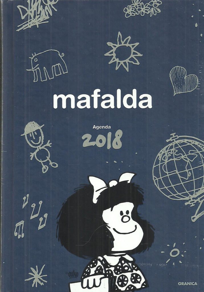 AGENDA MAFALDA 2018 ENCUADERNADA AZUL