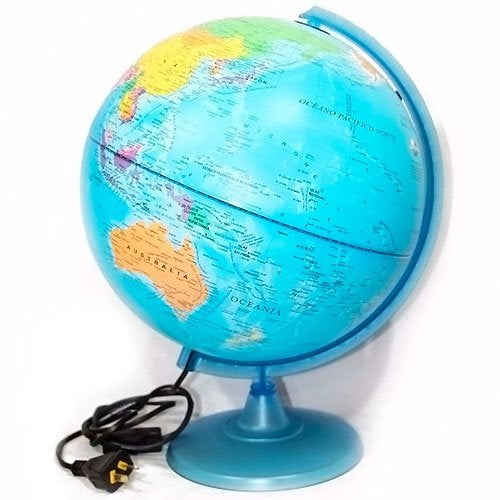 GLOBO TERRAQUEO 30CM C/LUZ AZUL