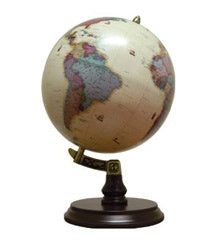 Globo terraqueo 25 cm c/base madera
