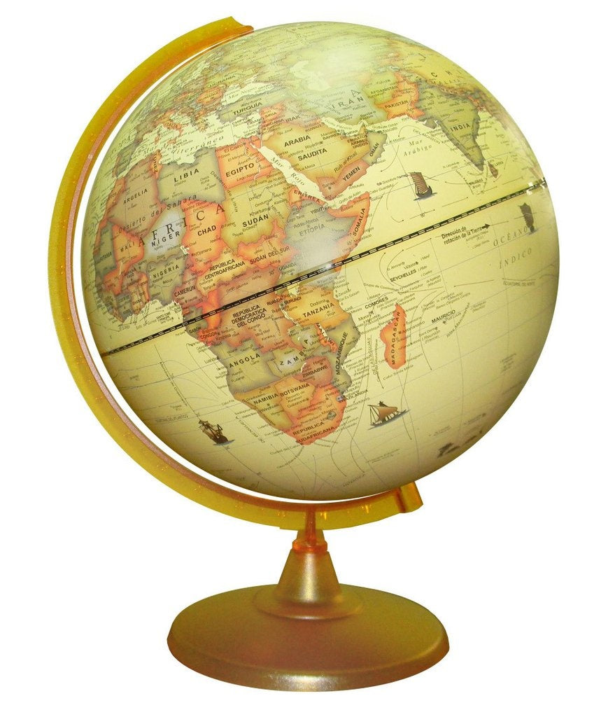 Globo terraqueo sepia 20 cm
