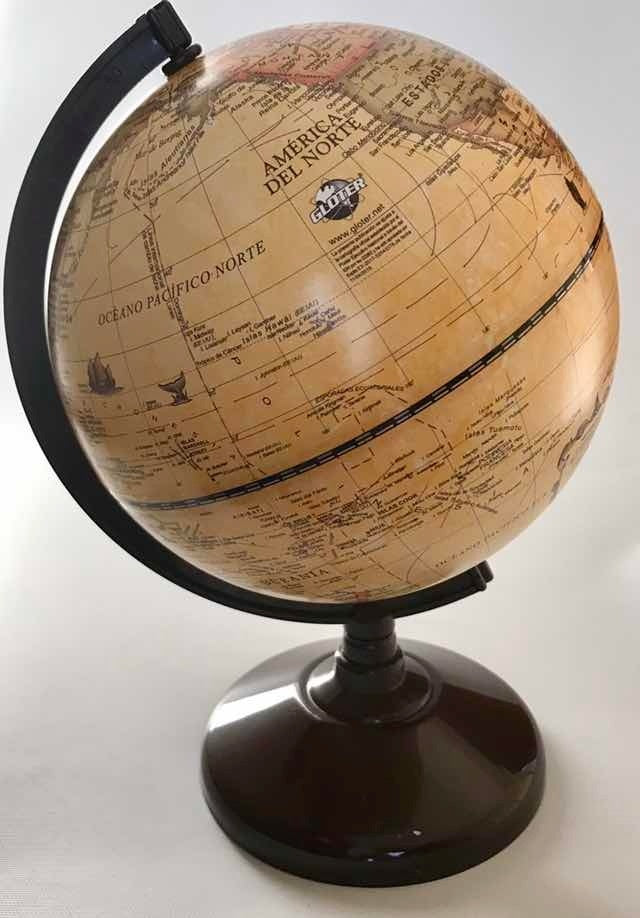 Globo terraqueo 14cm sepia