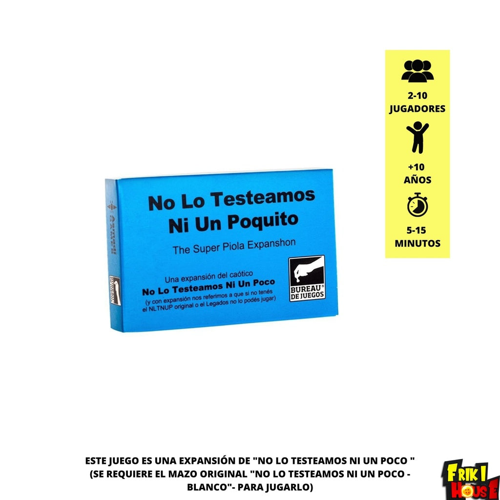 No lo testeamos  ni un poquito!