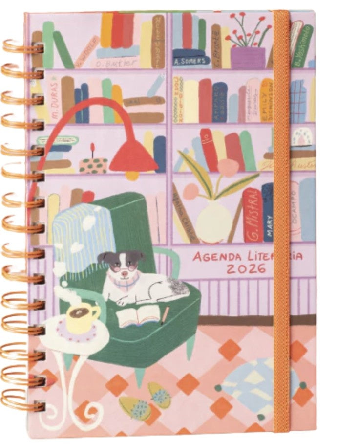 AGENDA LITERARIA 2026. ANILLADA.. | AGUSTINA  DE DIEGO