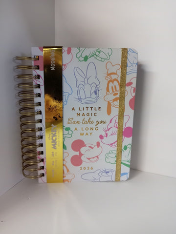 AGENDA 2026 MICKEY& FRIENDS CON ESPIRAL..