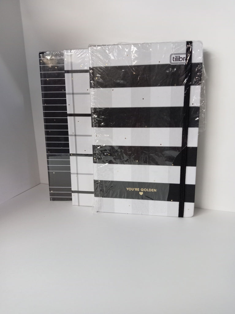 CUADERNO PUNTEADO 80 HOJAS TAPA DURA CON ELASTICO