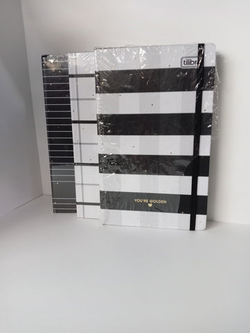 CUADERNO PUNTEADO 80 HOJAS TAPA DURA CON ELASTICO
