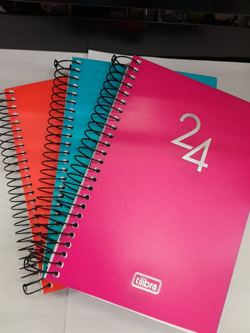 **Agenda Tilibra Neon 2024 con espiral  | VACIO