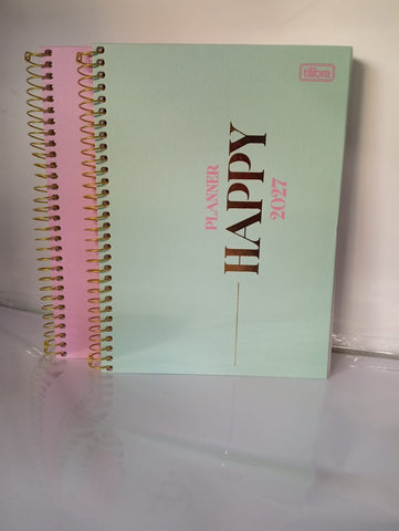 PLANNER HAPPY CON ESPIRAL SEMANAL 2027 CON ESPIRAL