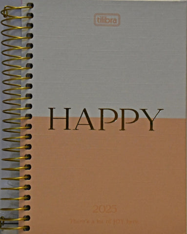 AGENDA HAPPY DIA POR DIA 2025 CON ESPIRAL..