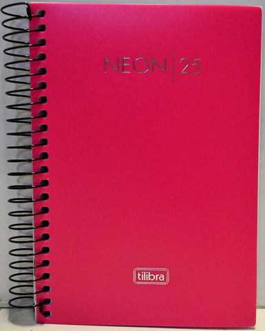 AGENDA NEON DIA POR DIA 2025 CON ESPIRAL..