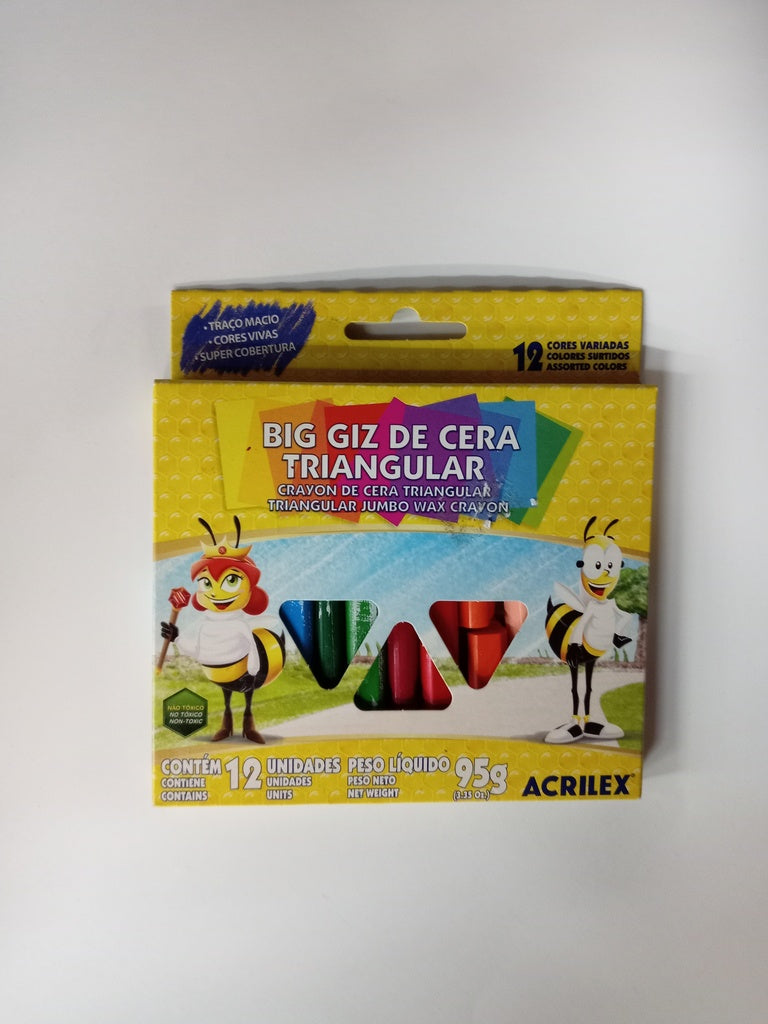 CRAYOLAS BIG GIZ TRIANGULARES ACRILEX