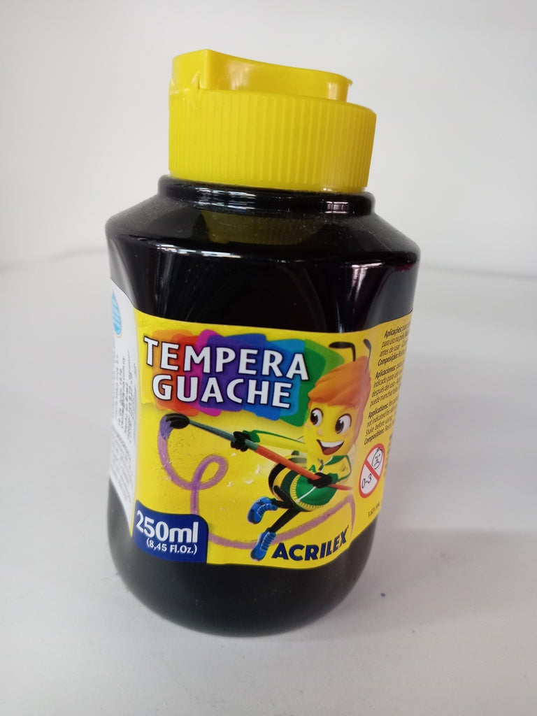 *TEMPERA NEGRA 250 ML ..