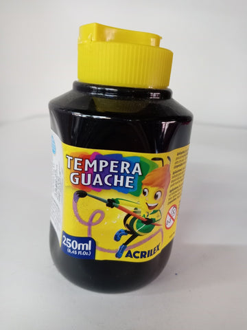 *TEMPERA NEGRA 250 ML ..