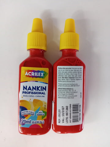 TINTA CHINA ROJO 20ml ACRILEX