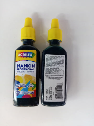 TINTA CHINA VERDE 20 ML ..