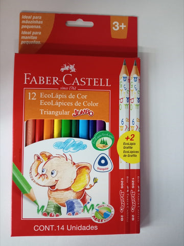COLORES FABER JUMBO TRIAN X12..