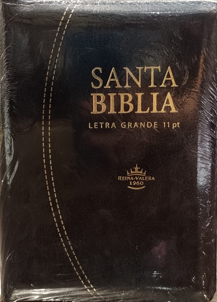 SANTA BIBLIA IMIT CUERO NEGRA