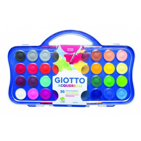 ACUARELA GIOTTO 36 COLX 30MM C/2 PINCELES
