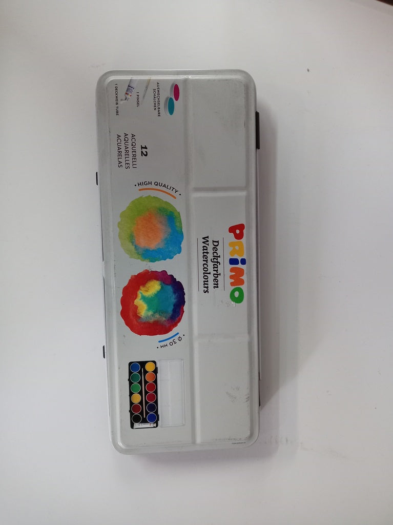Acuarela x 12  caja metalica