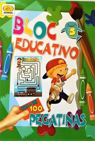 BLOCK EDUCATIVO CON 100 PEGATINAS