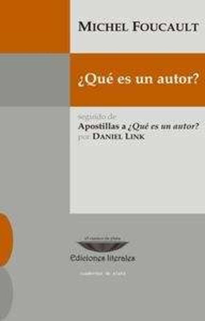 QUE ES UN AUTOR.. | Michel Foucault