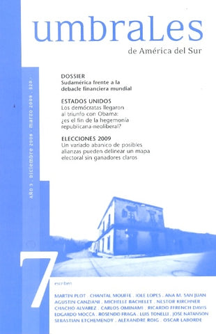 UMBRALES DE AMERICA DEL SUR, NUMERO 8 AÑO 3..