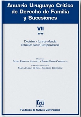 ANUARIO URUGUAYO CRÍTICO DE DERECHO DE FAMILIA Y SUCESIONES 8/2020 | Mabel  Rivero de Arhancet