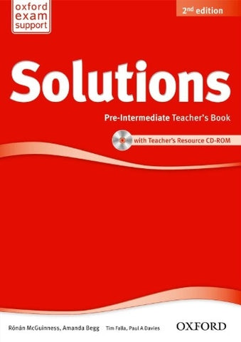 Solutions 2nd Edition Pre-Intermediate: Teacher's Book and CD-ROM Pack