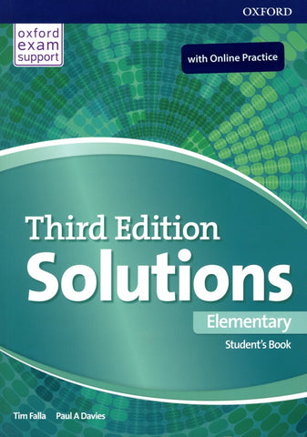 SOLUTIONS ELEMENTARY SB THIRD EDITION ONLINE PRACTICE