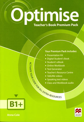 OPTIMISE B1 (PRE-INTERMEDIATE) TEACHER'S BOOK PREMIUM