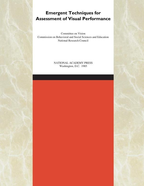 Emergent Techniques for Assessment of Visual Performance | AA. VV.