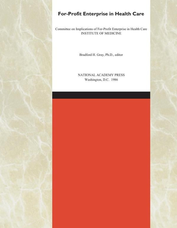 For-Profit Enterprise in Health Care | AA. VV.